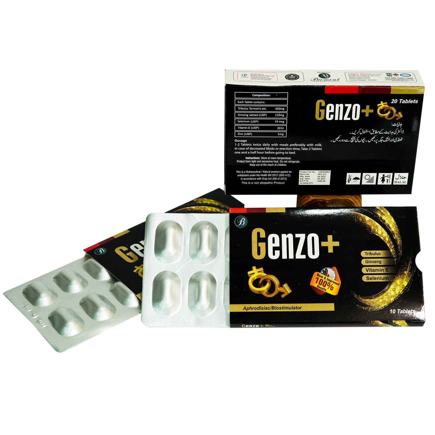 Genzo+ Natural Performance Booster – Tribulus, Ginseng, Vitamin E & Selenium