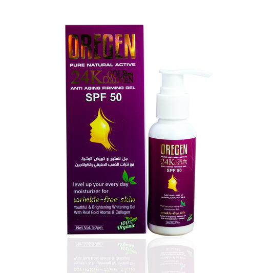 OREGEN 24K Gold + Collagen SPF 50 Anti-Aging Gel