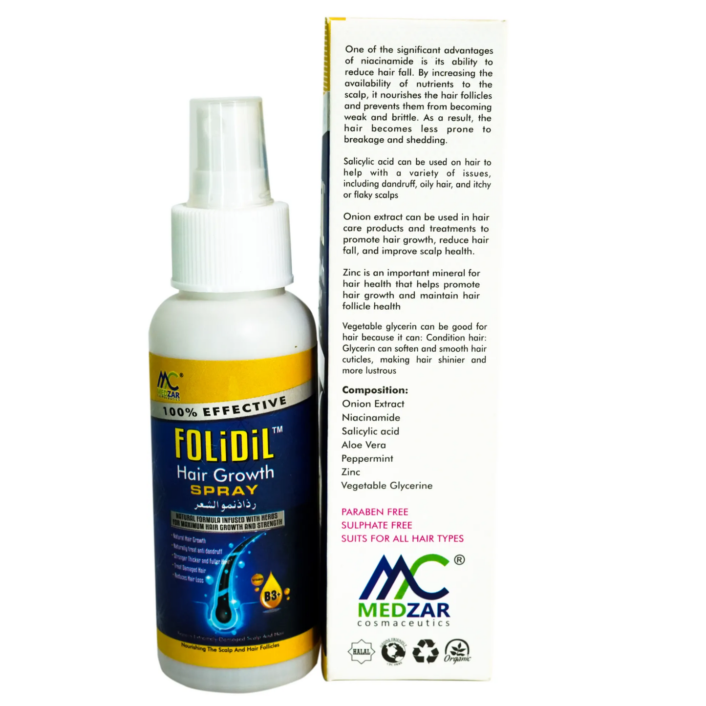 Folidil Hair Growth Spray – 85ml